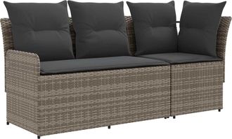 vidaXL 2 Uds. Sof&aacute; De Jard&iacute;n Con Brazo Y Sof&aacute; En Esquina Vidaxl