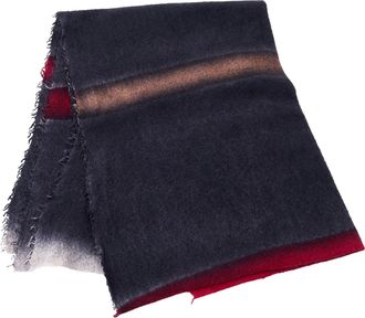 Faliero Sarti Eros Fringed Striped Cashmere-Silk Scarf