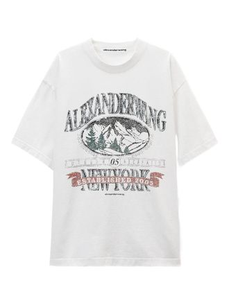 Alexander Wang Short Sleeve T-Shirt W/ Graphic Clothing