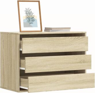 vidaXL Cassettiera Angolare Rovere Sonoma 80x41x58cm Legno Multistrato - Vidaxl