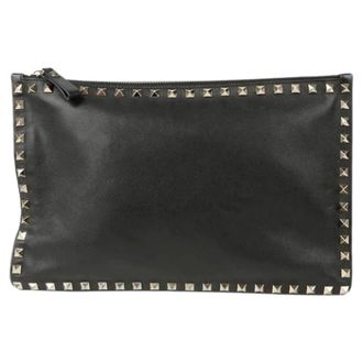 Valentino Pre-owned Clutches, female, Black, Size: ONE SIZE Pre-owned Rockstud Clutch 1P0269