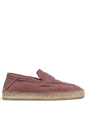 Ermenegildo Zegna Valencia raffia-sole espadrilles - Rosa