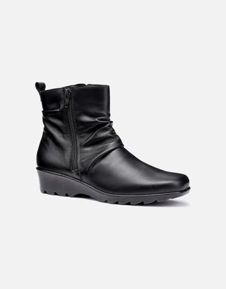 Hotter Womens Milton Womens Wide Fit Ankle Boots - Black - Size: 7.5