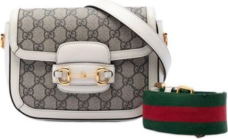 Gucci Pre-owned Gucci Small GG Supreme Web Horsebit 1955 Crossbody Ladies 72ZRWXXLUKINW5RP