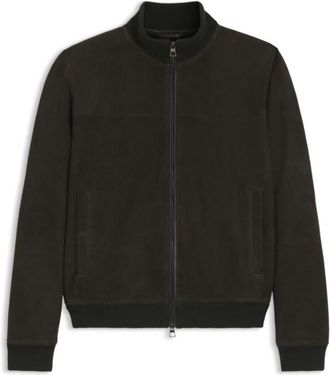 BOSS BECKHAM x shearling jacket with two-way zip