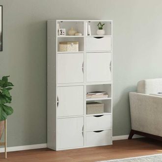 Berkfield Home Side Cabinets 4 pcs ODDA White 40x24x79 cm Solid Wood Pine | Size: 40 x 24 x 79 cm