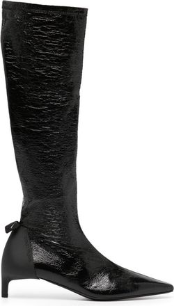 Courrèges Scuba Vinyl 30mm leather boots - women - Cotton - 35 - Black