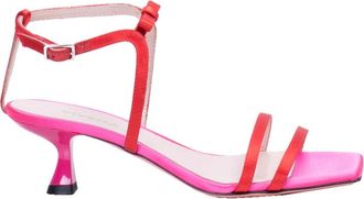 Vivetta Sandalen - Dames - Sandalen met hakken - Rood - 36 EU - Leer - Schoenen