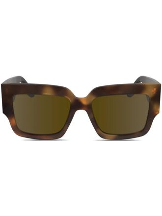 Victoria Beckham logo-print sunglasses - Brown