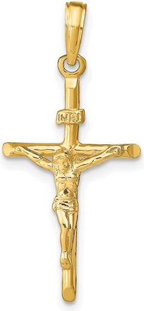 Diamond2Deal 14k Gold Stick Style Crucifix Pendant