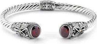 Samuel B. 18K Gold & Sterling Silver Butterfly Bangle in Red at Nordstrom Rack