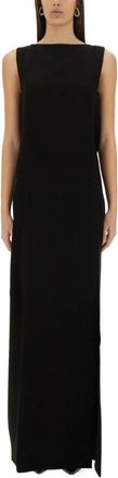 Max Mara Creso Long Cady Dress - Dames - Avondkleed - Zwart - XS - Polyester - Kleedjes