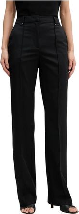 Karl Lagerfeld Wolmix Broek - Dames - Straight fit broeken - Zwart - M - Wol - Broeken