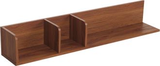 Hhg Estanter&iacute;a De Pared Hhg 428, Estanter&iacute;a Colgante Estanter&iacute;a De Madera Estanter&iacute;a Flotante, 3 Compartimentos 20x120x21cm, Aspecto Nogal