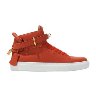 Buscemi Sneakers, female, Orange, Size: 7 US Padlock Leather Sneakers