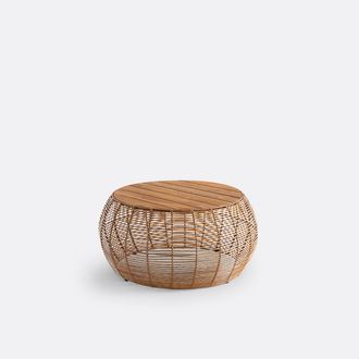 La Redoute Interieurs Ronde salontafel in hars en acacia Madalina