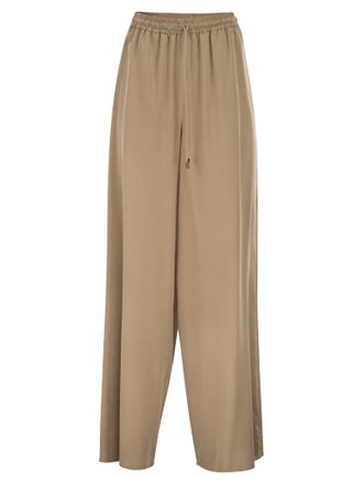 Max Mara Mxmgenero Hose mit weitem Bein aus gewaschener Seide