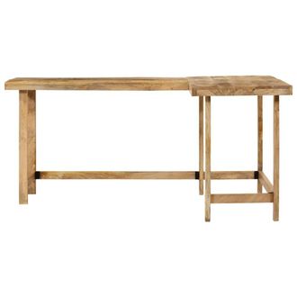 Berkfield Home Beautiful Desk 165x110x75 cm Solid Wood Mango in Brown | Size: 165 x 110 x 75 cm