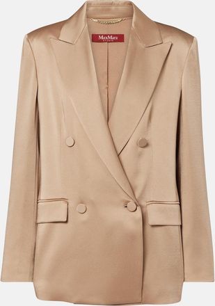 Max Mara Arca double-breasted satin blazer