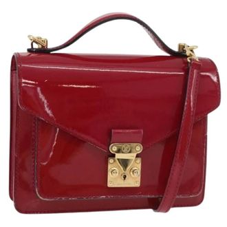 Louis Vuitton Pre-owned Cross Body Bags, female, Red, Size: ONE SIZE Pre-owned Monceau BB Hand Bag