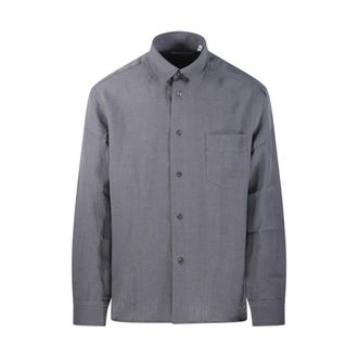 Lardini Casual Shirts, male, Gray, Size: M 920 Shirt