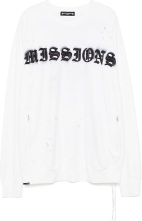MASTERMIND WORLD slogan print sweater - men - Cotton - M - White