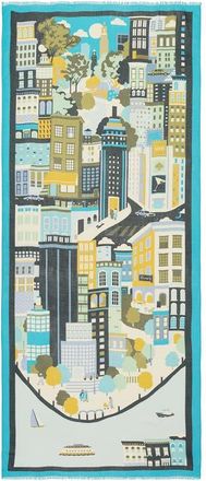 Kate Spade New York nyc map oblong scarf in Blue Multi at Nordstrom