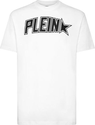 Philipp Plein Tops, Heren, Wit, 3Xl, Katoen, T-Shirt Ronde Hals