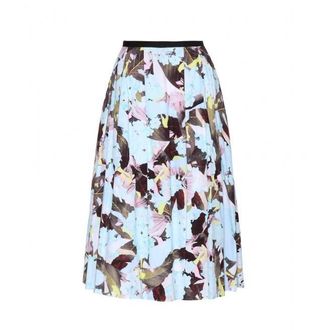 Erdem Imari Pleated Midi Skirt Size L