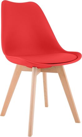 Clp Silla con asiento en pl&aacute;stico rojo