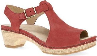 Dansko Laverne Ankle Strap Peep Toe Platform Sandal in Paprika at Nordstrom, Size 11.5-12Us