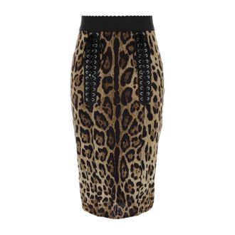 Dolce & Gabbana Dames, Rokken, Bruin, Maat: XS Polyamide