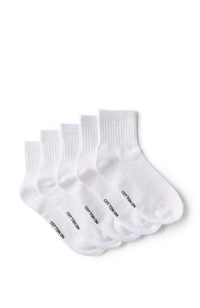Cotton On 5Pk Quarter Crew Sock in White at Nordstrom