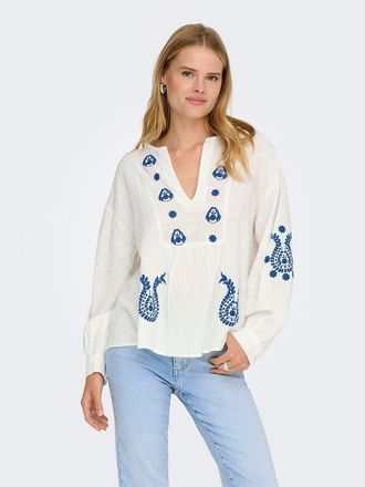 Only Blouse met lange mouwen en borduursel