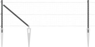 vidaXL Vidaxl - Fence Post 26 pcs Silver 3.2 x 3.2 x 120 cm Steel