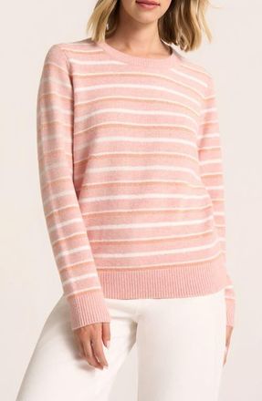 Matty M Sophia Stripe Sweater in Heather Petal/Coral at Nordstrom, Size Xx-Small