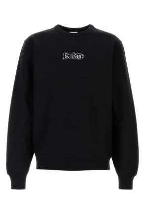 Burberry Logo-Embroidered Cotton Blend Sweatshirt - Black