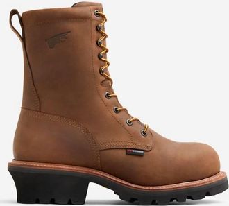 Red Wing Shoes Mens Logger Max Waterproof Soft Toe Boot - 2E Width In Brown