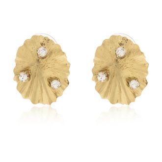Ulla Johnson Messing Oorbellen - Dames - Oorbellen - Geel - ONE Size - Satijn - Accessoires