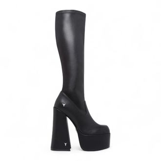 Windsor Smith Knee-High Sock Platform Goth Heel Boots