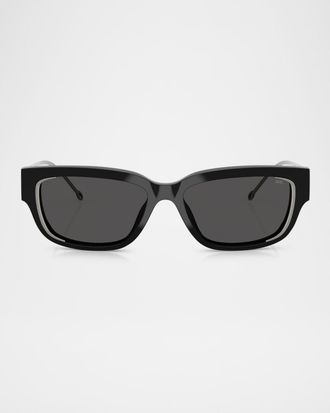 Diesel Men & apos;s DL2002MU Rectangular Sunglasses