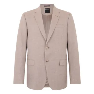 Ermenegildo Zegna Formal Blazers, male, Beige, Size: XL Single-breasted Blazer
