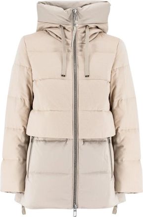Duno Wollen Hoodie Jas - Dames - Winterjassen - Roze - L - Wol - Jassen