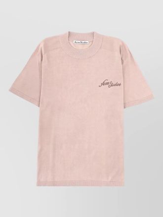 Acne Studios silk logo-print jumper