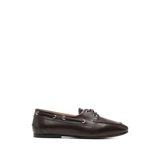 Henderson Baracco Paola Eyelet Lace-up Boat Shoes