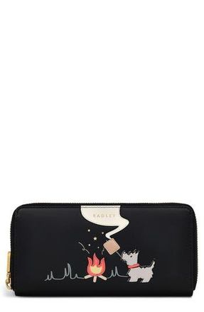 Radley London Toasting Marshmallow Large Zip Wallet in Black at Nordstrom Rack