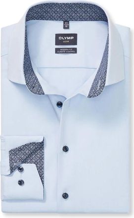 Olymp Olymp, Heren, Overhemden, Blauw, Maat: L Katoen
