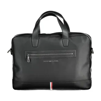Tommy Hilfiger Laptop Bags & Cases, male, Black, Size: ONE SIZE Mens Briefcase Black Laptop Compartment