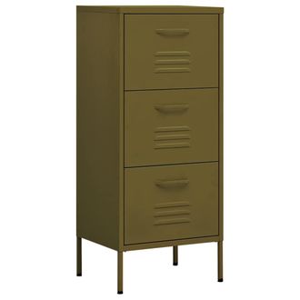 vidaXL Armario De Almacenamiento Acero Verde Oliva 42,5x35x101,5 Cm Vidaxl
