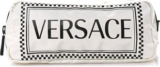 Versace White Nylon Logo Two-Tone Belt Bag (Authentic Pre-Loved)